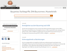 Tablet Screenshot of bauprofessor.de